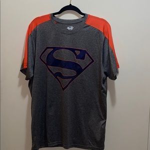Mens Athletic Mesh Superman Tee Shirt XL